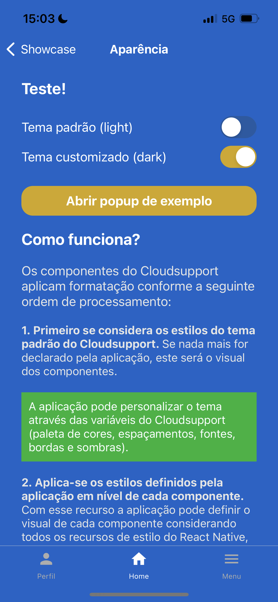 Theming - customizable light and dark themes with Cloudsupport design tokens